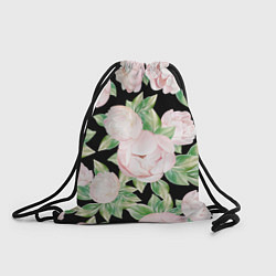 Рюкзак-мешок Цветы Нарисованные Пионы, цвет: 3D-принт