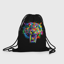 Рюкзак-мешок ЦВЕТНОЙ ТИГР THE COLORED TIGER, цвет: 3D-принт