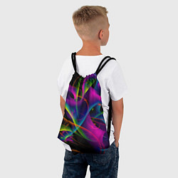 Рюкзак-мешок Vanguard neon pattern Авангардный неоновый паттерн, цвет: 3D-принт — фото 2