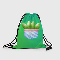 Рюкзак-мешок Алоэ в горшочке, цвет: 3D-принт