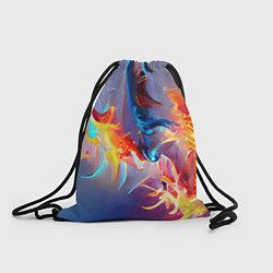 Рюкзак-мешок Замерзшее пламя, цвет: 3D-принт