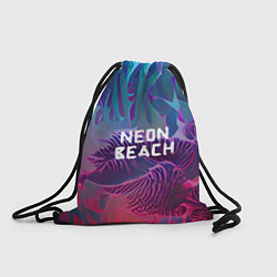 Рюкзак-мешок Neon beach, цвет: 3D-принт
