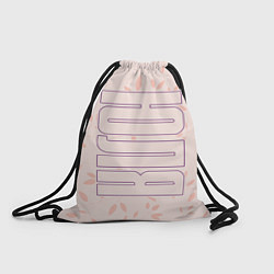 Рюкзак-мешок Имя Юля по-вертикали с розовым фоном, цвет: 3D-принт