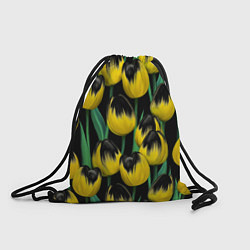 Рюкзак-мешок Цветы Желтые Тюльпаны, цвет: 3D-принт