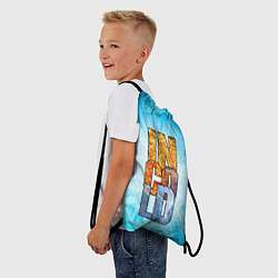 Рюкзак-мешок IN COLD logo with blue ice, цвет: 3D-принт — фото 2