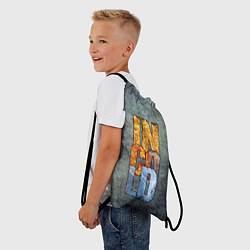 Рюкзак-мешок IN COLD logo on a gray background, цвет: 3D-принт — фото 2