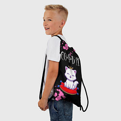 Рюкзак-мешок Софья - КОШКА - Брызги, цвет: 3D-принт — фото 2
