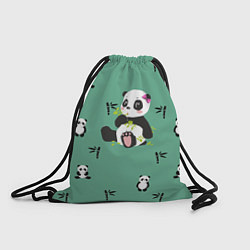 Рюкзак-мешок Пандовая семья - Малышка, цвет: 3D-принт