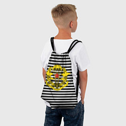 Рюкзак-мешок Черная тельняшка - ВДВ, цвет: 3D-принт — фото 2