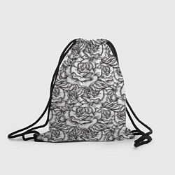 Рюкзак-мешок Цветы Много Белых Роз, цвет: 3D-принт