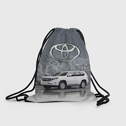 Рюкзак-мешок Toyota Land Cruiser на фоне скалы, цвет: 3D-принт