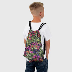 Рюкзак-мешок Цветы Фиолетовые Рудбеки, цвет: 3D-принт — фото 2