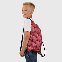 Рюкзак-мешок Малина - ягоды, цвет: 3D-принт — фото 2