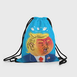 Рюкзак-мешок Дональд Трамп и Твиттер, цвет: 3D-принт