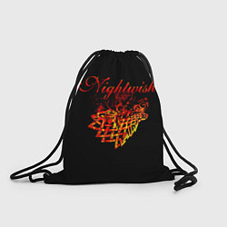 Рюкзак-мешок Nightwish кельтский волк с горящей головой, цвет: 3D-принт