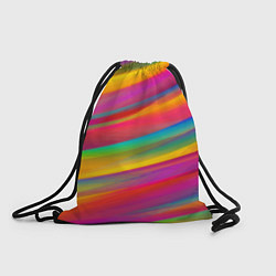 Рюкзак-мешок Красочный летний паттерн Цветные полосы, цвет: 3D-принт