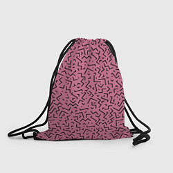 Рюкзак-мешок Минималистический паттерн на розовом фоне, цвет: 3D-принт