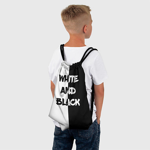 Мешок для обуви White and Black Белое и Чёрное / 3D-принт – фото 4