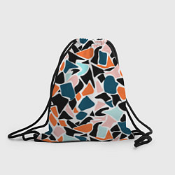 Рюкзак-мешок Абстрактный современный разноцветный узор в оранже, цвет: 3D-принт