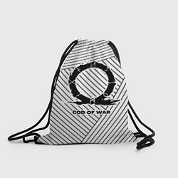 Рюкзак-мешок Символ God of War на светлом фоне с полосами, цвет: 3D-принт
