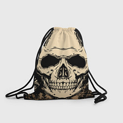 Рюкзак-мешок Жуткий череп с рогами, цвет: 3D-принт