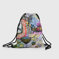 Рюкзак-мешок Подводный цветочно коралловый мир, цвет: 3D-принт
