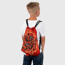 Рюкзак-мешок Огненные лисы, цвет: 3D-принт — фото 2