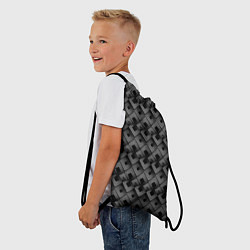 Рюкзак-мешок Современный Art Deko черно-белый, цвет: 3D-принт — фото 2
