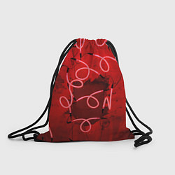 Рюкзак-мешок Неоновые закрученные фонари - Красный, цвет: 3D-принт