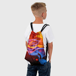 Рюкзак-мешок Огонь и вода Стихия Абстракция, цвет: 3D-принт — фото 2