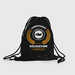 Рюкзак-мешок Лого Brighton и надпись Legendary Football Club на, цвет: 3D-принт