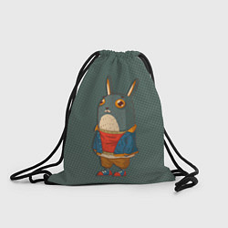 Рюкзак-мешок Задумчивый кролик, цвет: 3D-принт