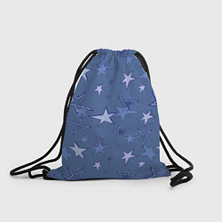 Мешок для обуви Gray-Blue Star Pattern