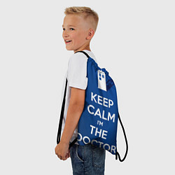 Рюкзак-мешок Keep calm Im the Doctor, цвет: 3D-принт — фото 2
