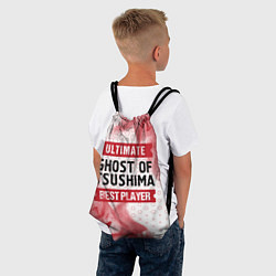 Рюкзак-мешок Ghost of Tsushima: красные таблички Best Player и, цвет: 3D-принт — фото 2