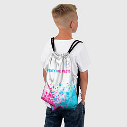 Рюкзак-мешок Twenty One Pilots Neon Gradient, цвет: 3D-принт — фото 2
