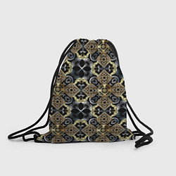 Рюкзак-мешок BLACK AND GOLD узоры, цвет: 3D-принт