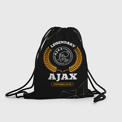Рюкзак-мешок Лого Ajax и надпись Legendary Football Club на тем, цвет: 3D-принт