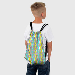 Рюкзак-мешок Striped multicolored pattern with hearts, цвет: 3D-принт — фото 2