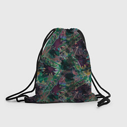Рюкзак-мешок Абстрактный гранжевый принт с кляксами и штрихами, цвет: 3D-принт