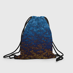 Рюкзак-мешок Marble texture blue brown color, цвет: 3D-принт