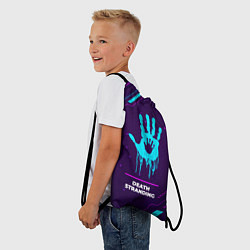 Рюкзак-мешок Символ Death Stranding в неоновых цветах на темном, цвет: 3D-принт — фото 2