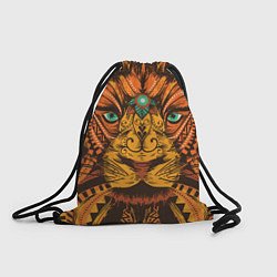 Рюкзак-мешок Африканский Лев Морда Льва с узорами Мандала, цвет: 3D-принт