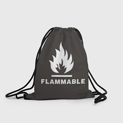 Рюкзак-мешок Flammable, цвет: 3D-принт