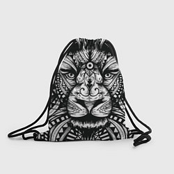 Мешок для обуви Черно белый Африканский Лев Black and White Lion