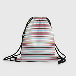 Рюкзак-мешок Полоски светлые на белом фоне, цвет: 3D-принт