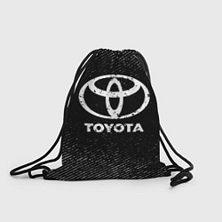 Мешок для обуви Toyota с потертостями на темном фоне