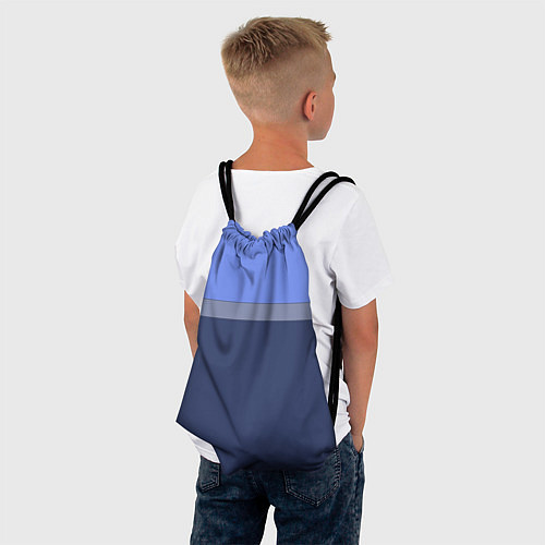 Мешок для обуви Серая полоса на синем / 3D-принт – фото 4