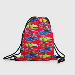 Рюкзак-мешок Спортивные машины, цвет: 3D-принт