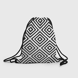 Рюкзак-мешок Абстрактные геометрические ромбы - Обман зрения, цвет: 3D-принт